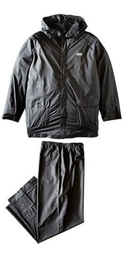 Coleman .20 Mm Traje De Lluvia De Pvc, Negro, Grande