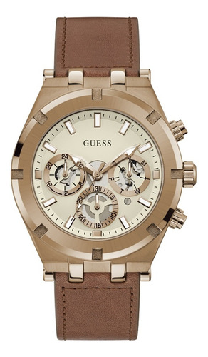 Reloj Para Hombre Guess Continental Color Café Gw0262g3