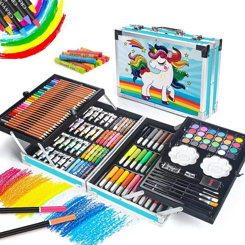 Colores Lápices Kit Dibujo 145pcs, Set De Arte Profesional