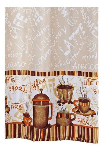 Imagem 6 de 6 de Cortina Cozinha Tecido Oxford Estampado C/ Lhos 2,00 X 1,50m