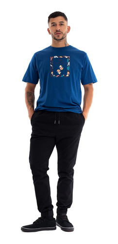 Imagen 6 de 7 de Polera Manga Corta Hombre Hang Loose Peces Logo Azul