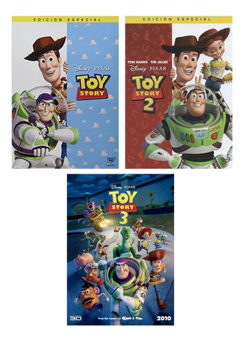 Pack 3 Dvds Toy Story 1 + 2 + 3 Dvds Originales