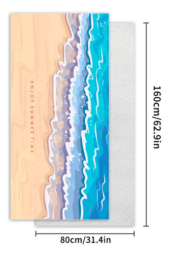 Una Toalla De Playa De Microfibra Superligera Y Colorida Par