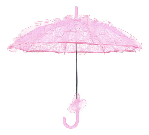 . Sombrilla Rosa De Encaje Número 12 Para Bodas Y Novias,