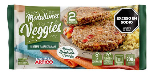 Medallones Veggies De Lentejas Y Arroz - Congelados Artico