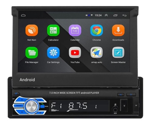 Radio Retráctil 1 Din Android/mirrorlink/bluetooth/gps Auto