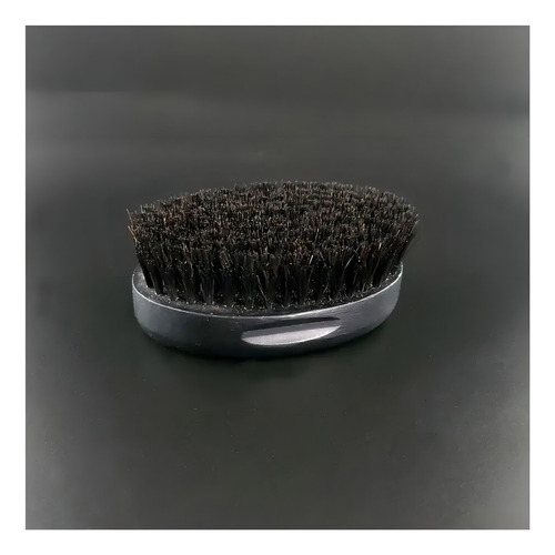 Cepillo Profesional Barbero De Madera Militar Ovalado Sc Color Negro