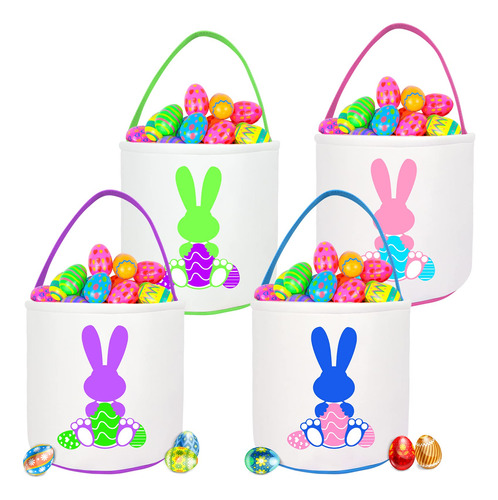 Paquete De 4 Cestas De Pascua Para Ninos, Canastas De Pascua