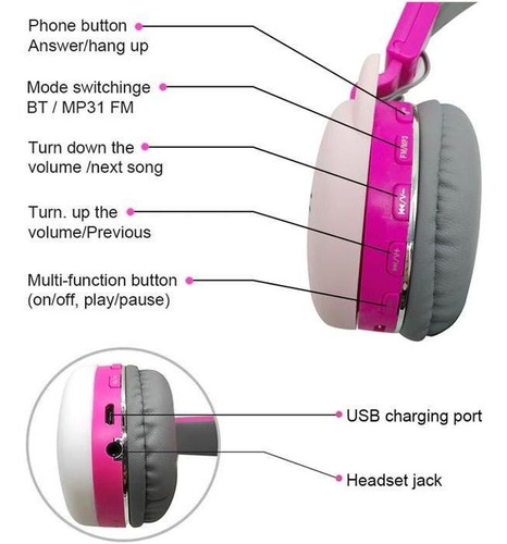 Auricular inalámbrico VentDepot Audio MXYCA-001-14 rosa