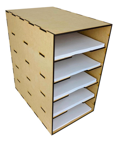 Organizador Archivero Papeles Oficina Corte Laser Mdf Carta