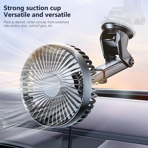 Ventilador Universal Montado En Coche De 12/24 V Con Ventosa