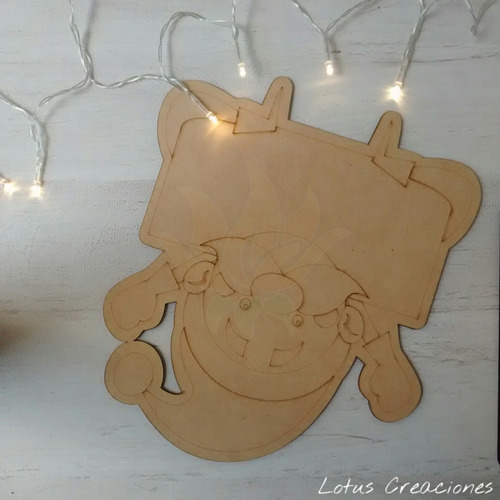 Cartel Papa Noel Grande Navidad -corte Láser-