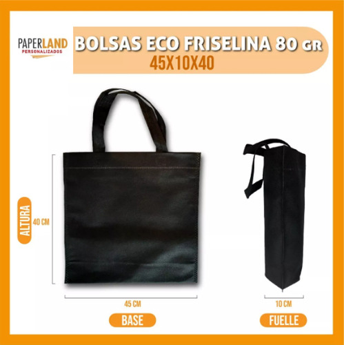Bolsas Friselina Personalizadas Colores 45x40 X 100u. Rojo Liso