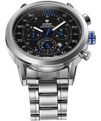 Relógio Masculino Weide Prata Wh3311-3c