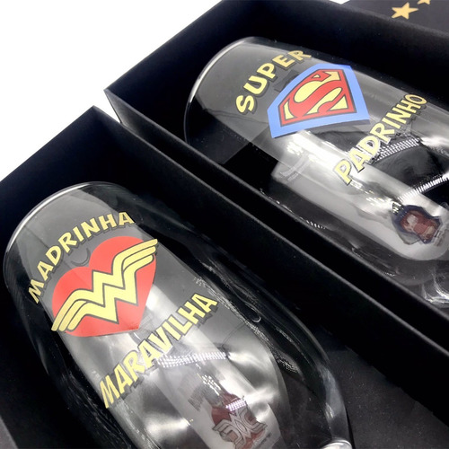 Imagem 3 de 5 de 2 Convites Taça De Cerveja Super Padrinho Casamento Batizado