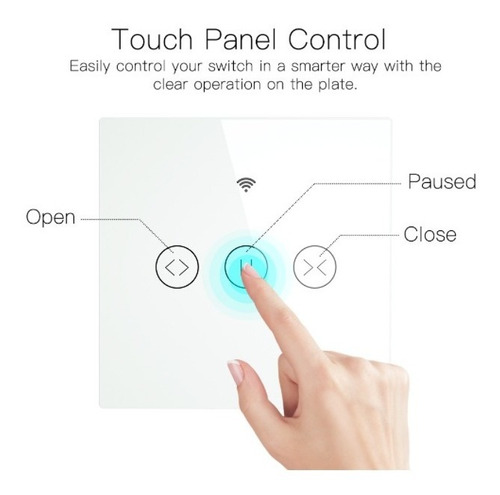 Imagem 4 de 10 de Kit 4 Interruptores Cortina 1 Tecla Wifi Alexa, Google Home