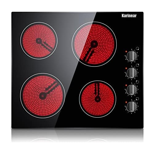 4 Burner Electric Cooktop 24 Inch, Built-in Electric St...