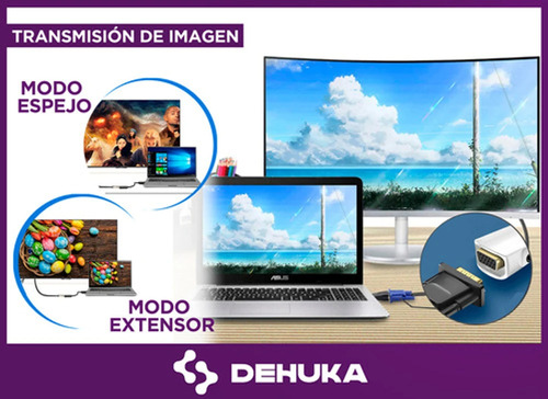 Dehuka Adaptador Conversor Hdmi A Vga Con Audio