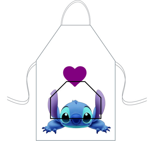 Delantal Cocina Mediano Para Niños Mini Chef Personalizado Stich 4 Personalizado