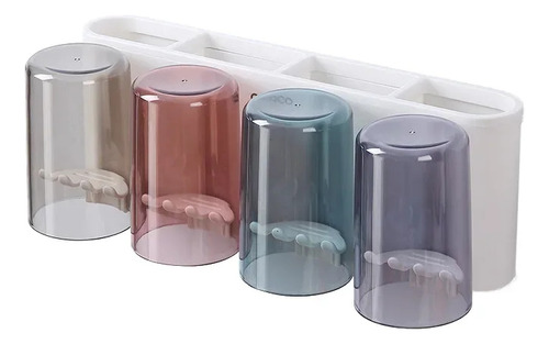 Toothbrush Holder Ecoco Four Cups With Squeezer