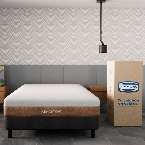 Imagen 2 de 5 de Colchón Simmons Madison Roll Sencillo Suave 100 X 190 Cm Col
