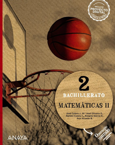 Libro Matematicas Ii 2âºbach 23 Operaicion Mundo - Colera...