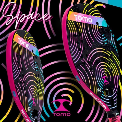 Space Raquete Beach Tennis Carbono 12k Leve E Capa - Tomo