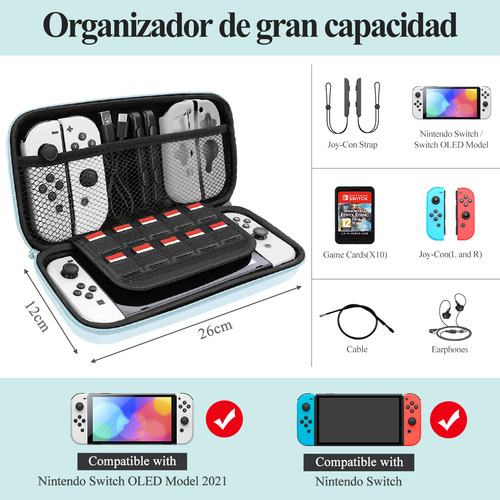 Kit De Bolsa De Almacenamiento Y Accesorios Nintendo Switch
