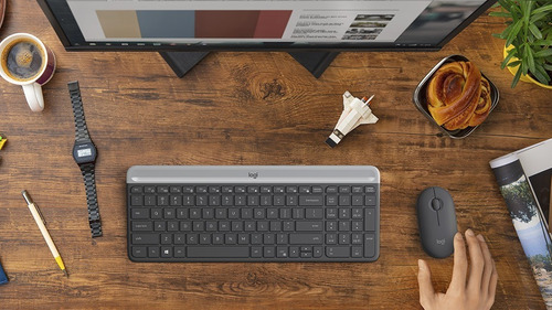 Imagen 2 de 10 de Teclado + Mouse Inalambrico Logitech Mk470 Slim Minimalista