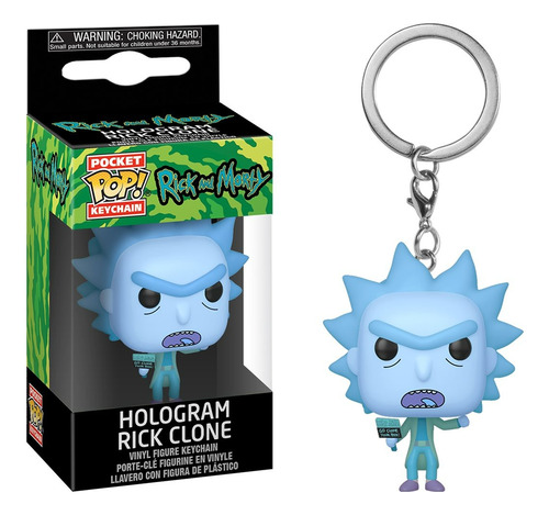 Pocker Pop! Keychain Holgram Rick Clone Llaverito De 5cm