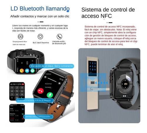 Reloj Inteligente Blood Sugar Con Nfc (responder/llamar)