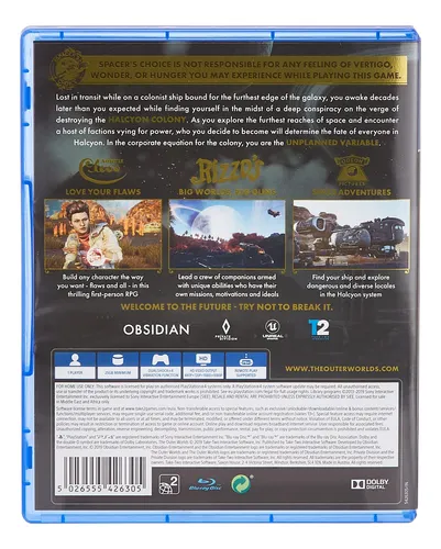 The Outer Worlds Para Playstation 4