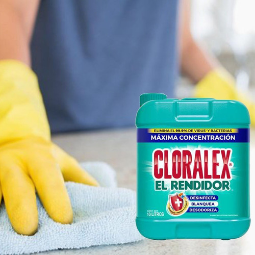 Blanqueador Líquido Desinfectante Cloralex® El Rendidor 10 L
