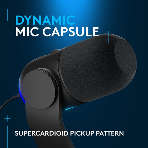 Logitech G Yeti Gx Dynamic Rgb Gaming Microphone, Podcast Co