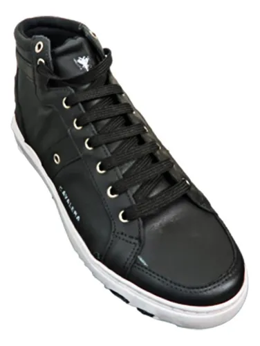 Tênis couro cavalera cheap cano médio preto