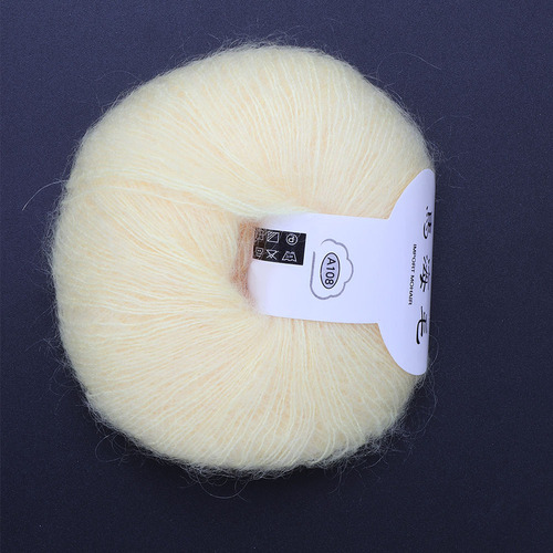 Popular Suave Mohair Pashm Punto Angora Hilo De Lana Largo C