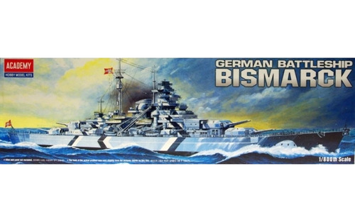 Academy 14218 1:800 Battleship Bismarck Static