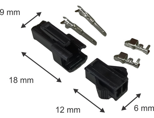 Conector Jst 2 Pines, Paso 100 / 2.54 Mm (150 Juegos)