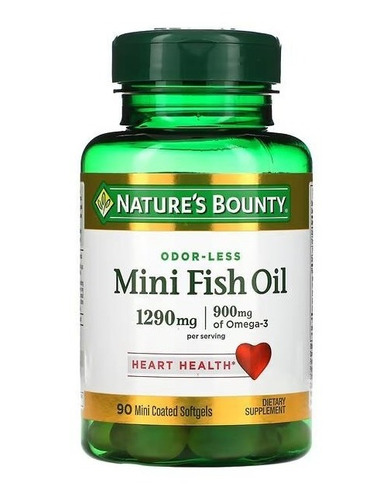 Natures Bounty | Odor-less Fish Oil I 645mg I 90 Mini Softgs