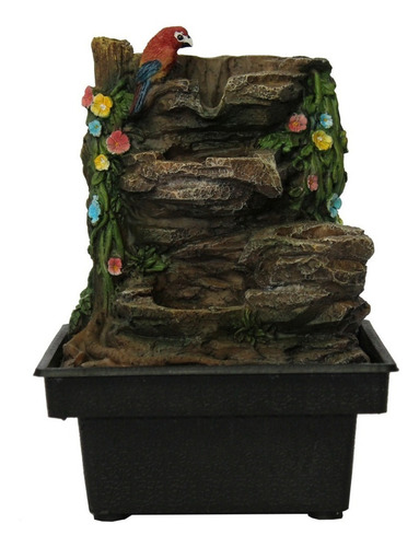 Fonte Ararinha Com Flores - 9171002 Cor Marrom 127/220V