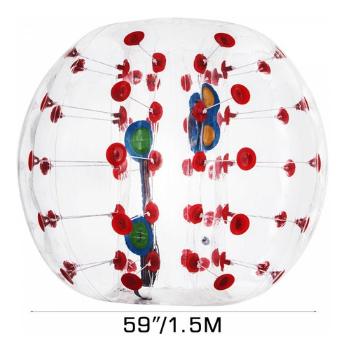 Imagen 10 de 12 de Pelota De Parachoques Inflable 1,5m Rojo