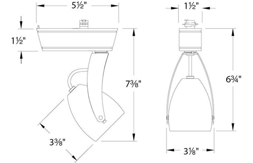 Wac Iluminación Led Impulse Track De Bajo Voltaje Fixture, H