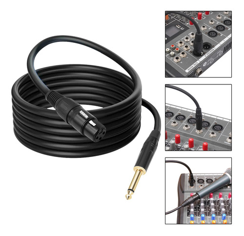 6.35 Mm Trs A Xlr Cable Cable Audio Audio Reducción De 10m