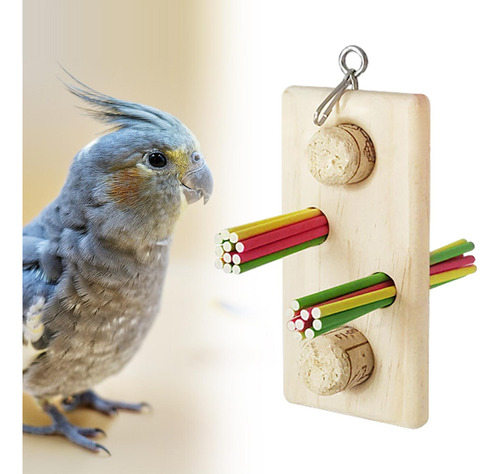 4 Juguetes Para Masticar Loros, Juguete Para Pájaros, Palos