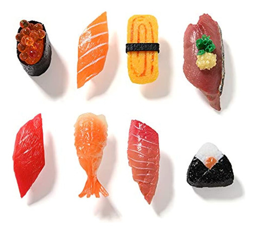 8 Imanes Para Refrigerador Estilo Sushi Japonés