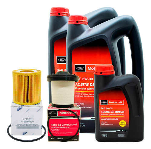 Kit Filtro Aceite + Combust + Aceite 5w30 9 Lts Ford Ranger