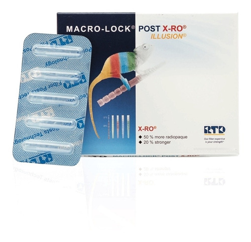 Poste Macrolock Perno Fibra De Cuarzo Rtd Odontologia X5