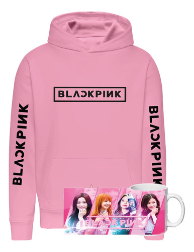 Polerón Black Pink + Tazon Mug - Blackpink - Grupo Femenino Surcoreano - Estampaking