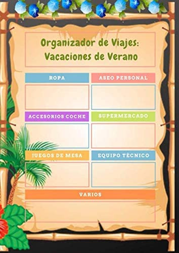 Libro: Organizador De Viajes: Vacaciones De Verano (spanish 