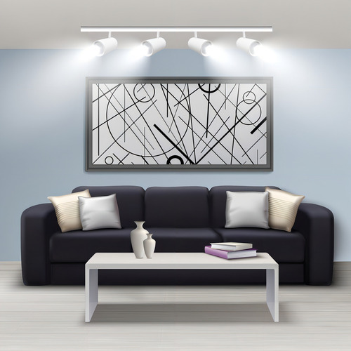 Lampara Techo Artefacto Iluminacion Cabezal Movil Apto Led Estructura Blanco